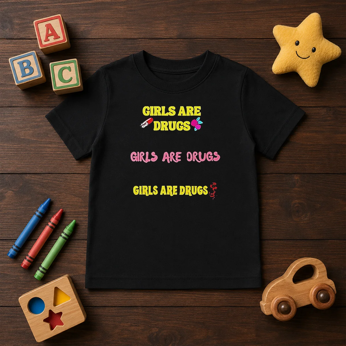 Pretty Girls Are Drugs Girls Are Drugs Girls Are Drugs Pill Rose Flower Shirt - Image 9