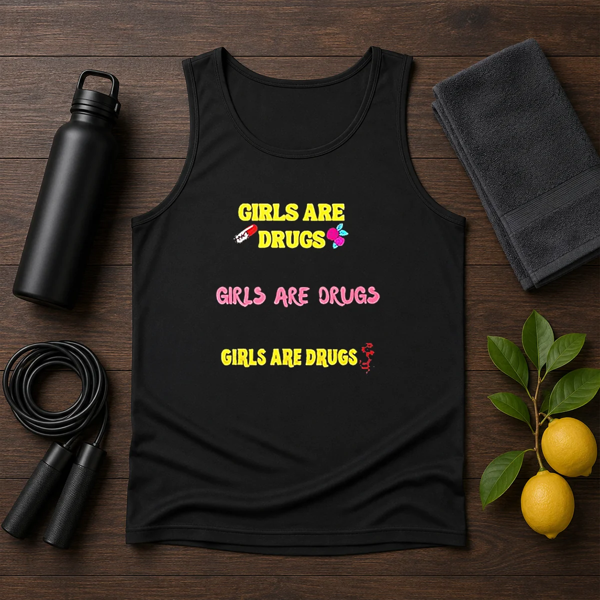 Pretty Girls Are Drugs Girls Are Drugs Girls Are Drugs Pill Rose Flower Shirt - Image 3