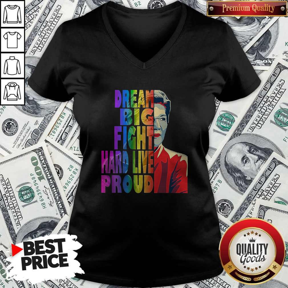 Elizabeth Warren Dream Big Fight Hard Live Proud LGBT Shirt - Image 3