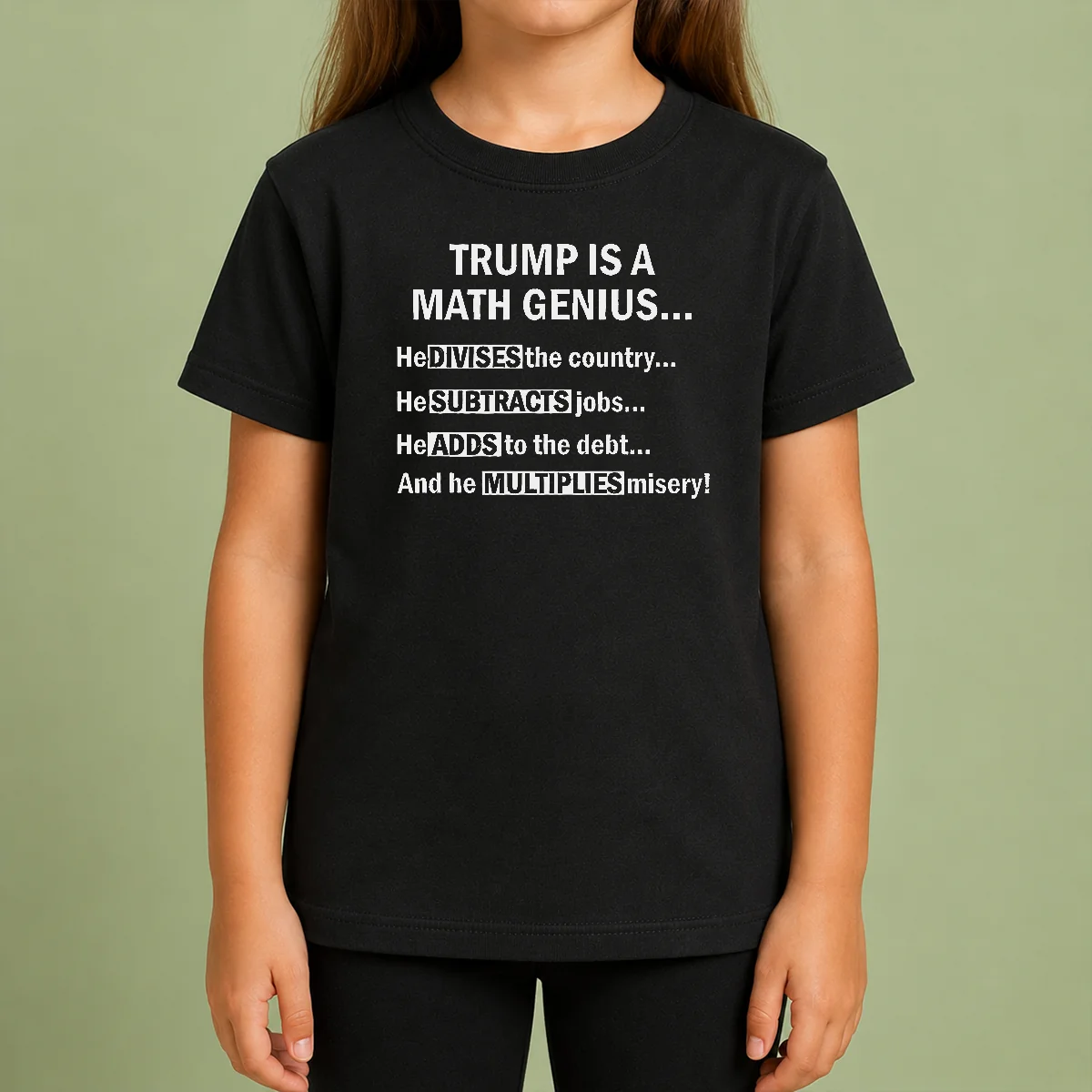 Top Trump Is A Math Genius Divides Subtracts Adds And Multiplies Political Satire Shirt - Image 9