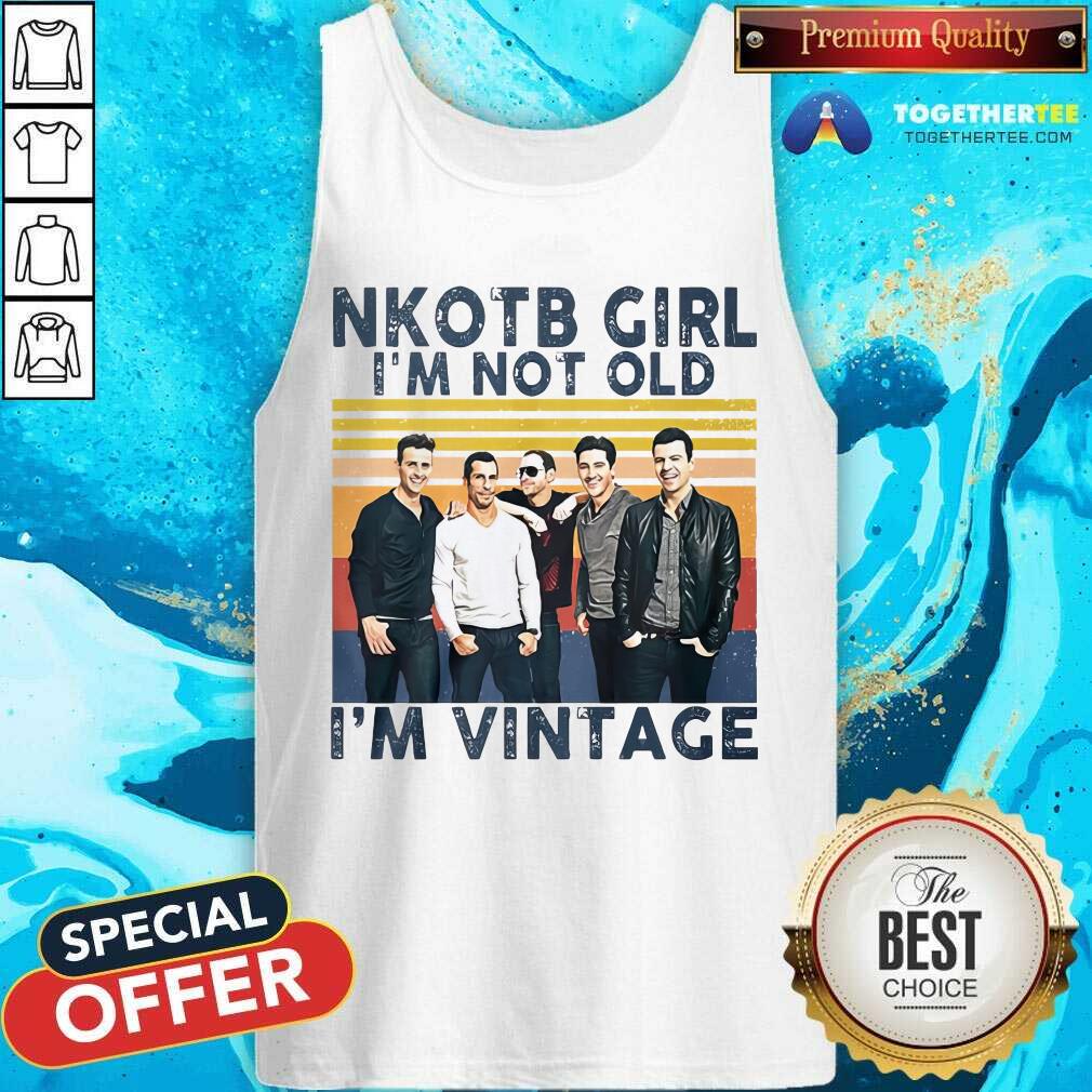 Hot New Kids On The Block Girl I'm Not Old I'm Vintage T-Shirt - Image 4