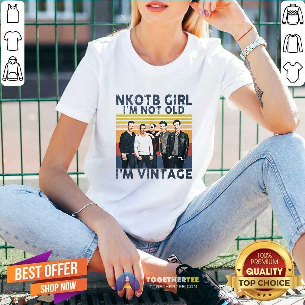 Hot New Kids On The Block Girl I'm Not Old I'm Vintage T-Shirt - Image 3