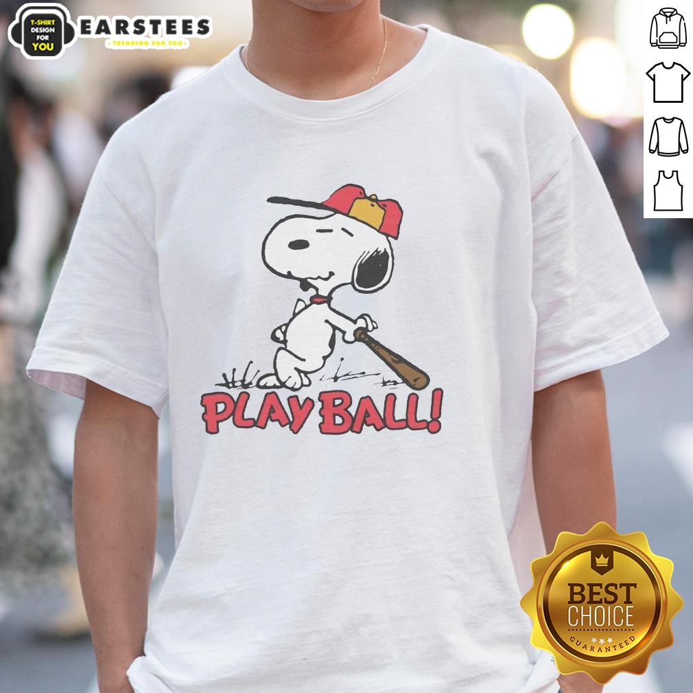 Official Peanuts Snoopy Play Ball Raglan T-Shirt