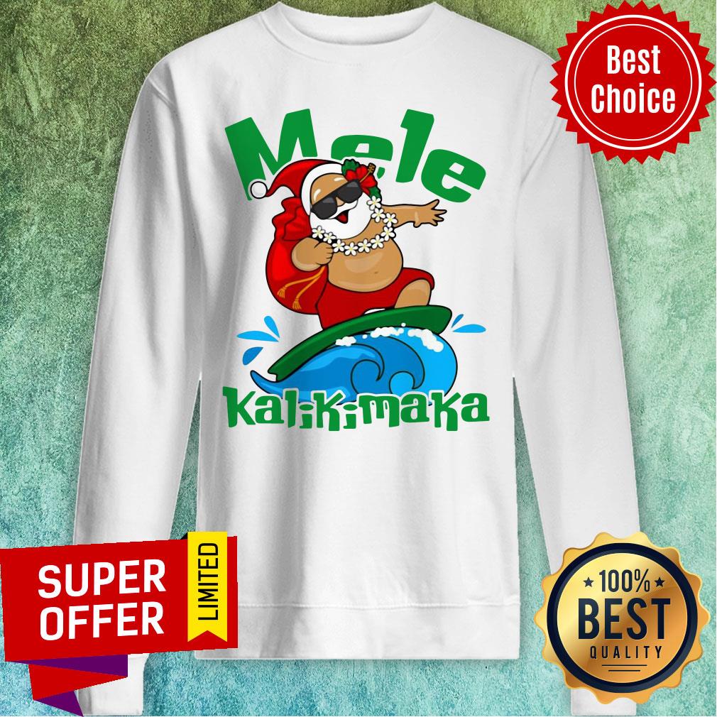 Funny Santa Claus Mele Kalikimaka Christmas Shirt - Image 5