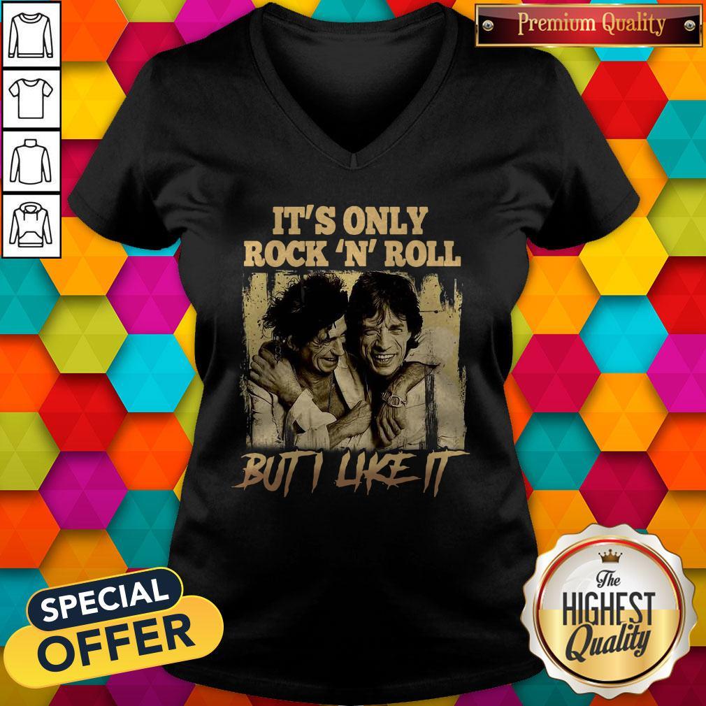Official Kutee Boutique Funny It’s Only Rock ‘N Roll But I Like It Vintage Shirt - Image 3