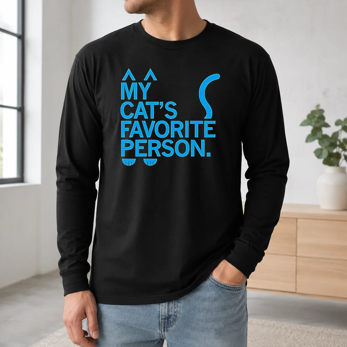 Premium Original My Cat's Favorite Person Cat Lover Pet Owner Shirt - Image 5