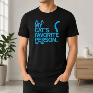 Premium Original My Cat's Favorite Person Cat Lover Pet Owner Shirt