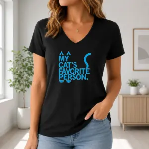 Alternative view of Premium Original My Cat's Favorite Person Cat Lover Pet Owner Shirt