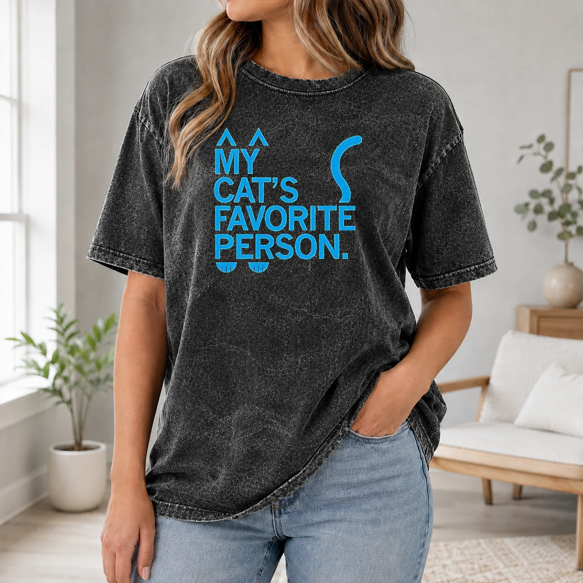 Premium Original My Cat's Favorite Person Cat Lover Pet Owner Shirt - Image 8