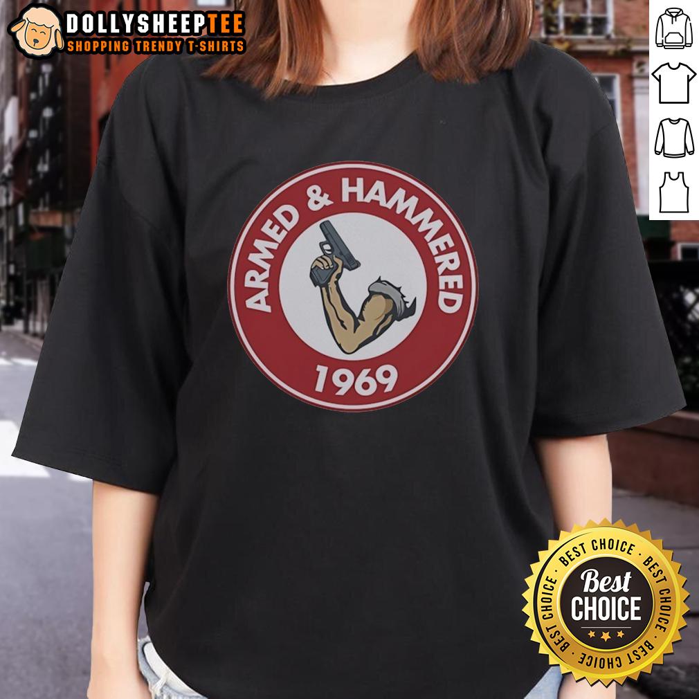 Original Armed And Hammered 1969 Unise Vintage T-Shirt - Image 3