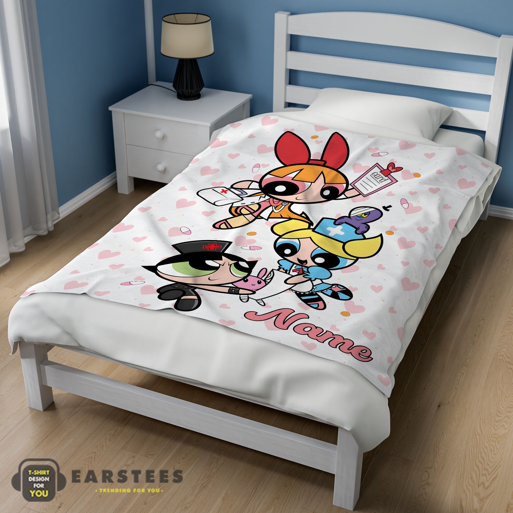 Good Cartoon Network The Powerpuff Girls Nurse Blanket Fleece Customized Blanket - Image 3