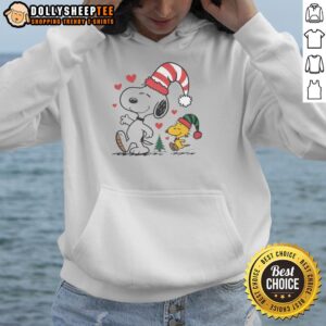 Alternative view of Nice Snoopy Woodstock Christmas Love T-Shirt