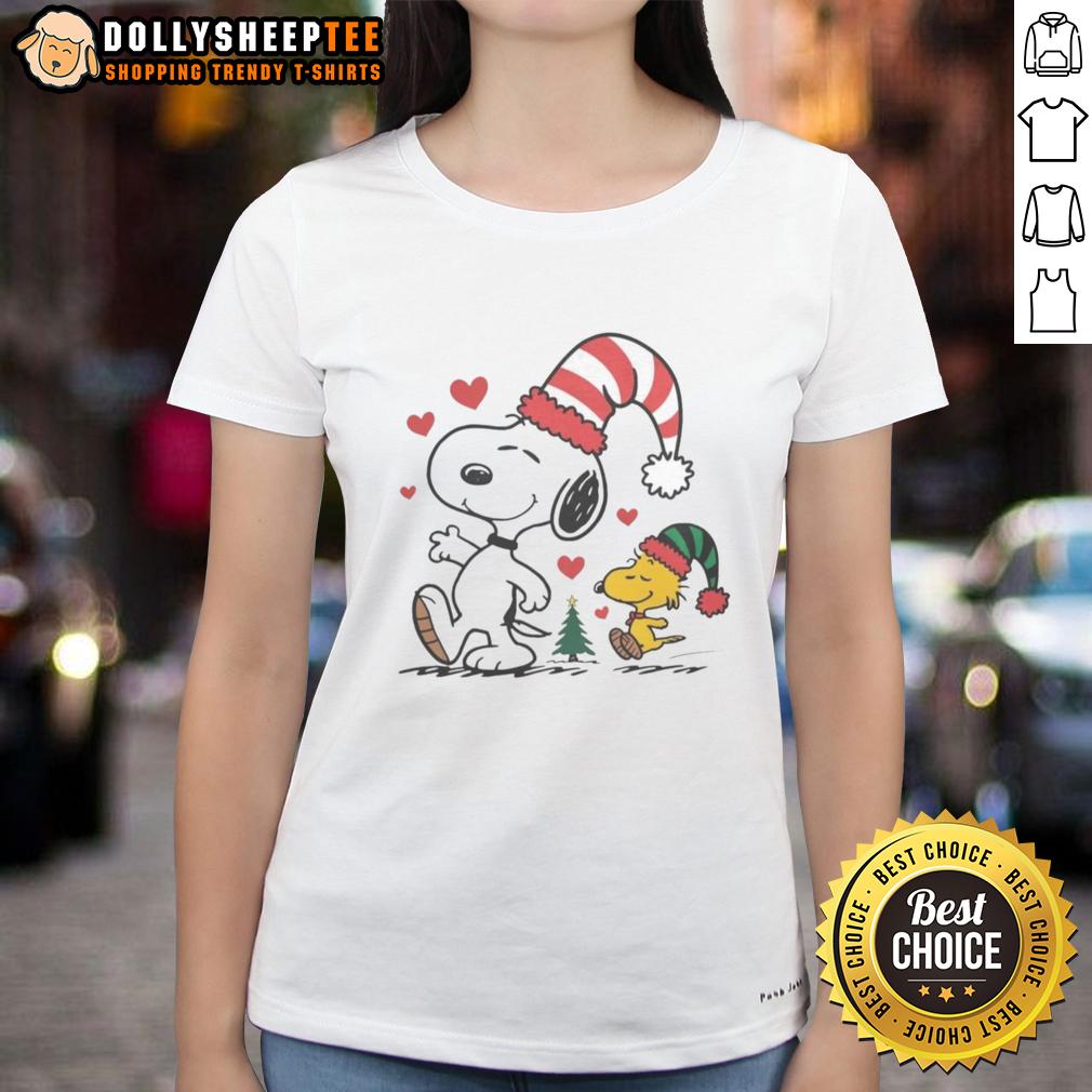 Nice Snoopy Woodstock Christmas Love T-Shirt - Image 3