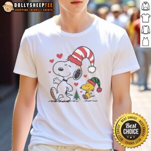 Nice Snoopy Woodstock Christmas Love T-Shirt