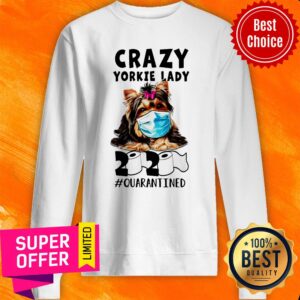 Alternative view of Awesome Crazy Yorkie Lady 2020 Quarantined Shirt
