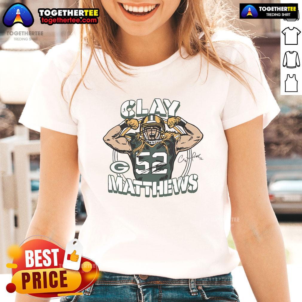 Premium Packers Homage #52 Clay Matthews T-Shirt - Image 3