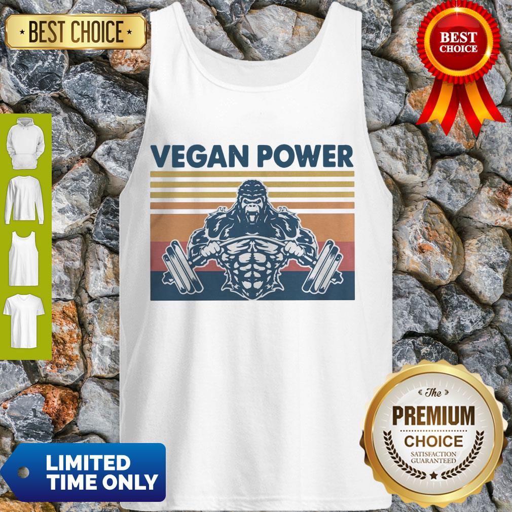 Official Vegan Power Vintage Shirt - Image 2