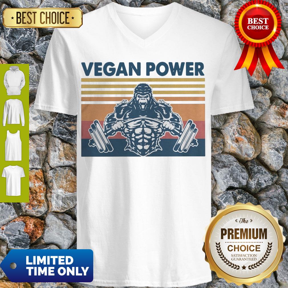 Official Vegan Power Vintage Shirt - Image 3