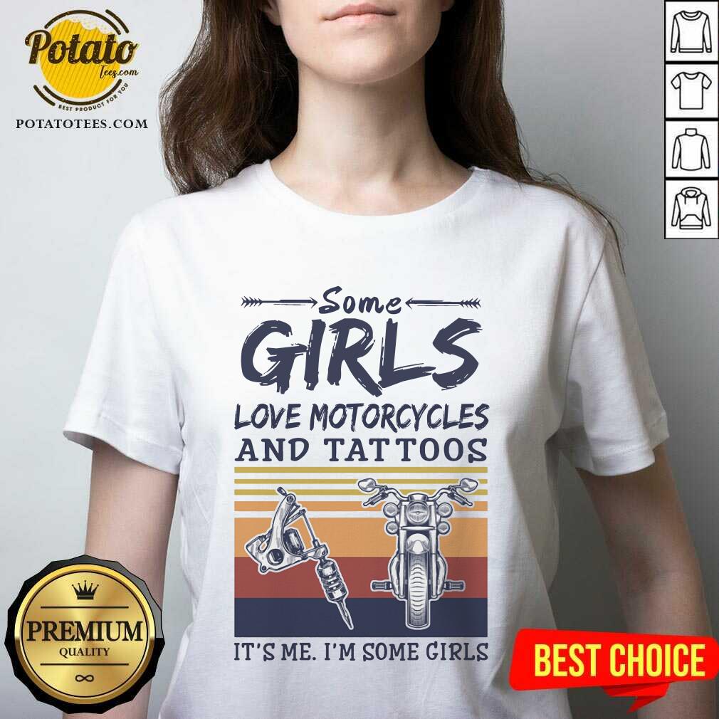 Some Girls Love Motorcycles And Tattoos Shirt - Image 2