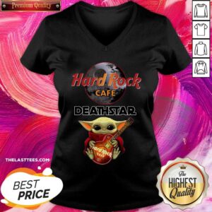 Alternative view of Awesome Baby Yoda Hug Hard Rock Cafe Deathstar Shirt
