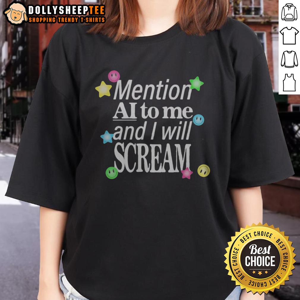 Awesome Mention AI To Me And I Will Scream Y2K Aesthetic Retro Nostalgia Neon Quote Shirt - Image 3