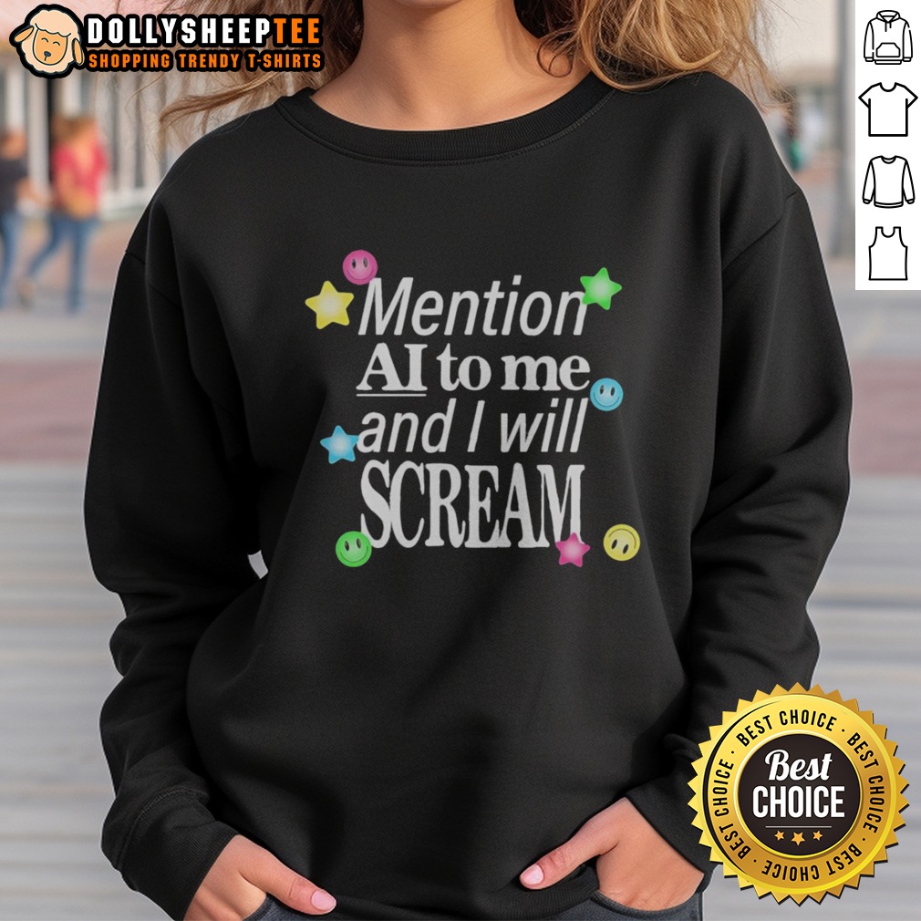 Awesome Mention AI To Me And I Will Scream Y2K Aesthetic Retro Nostalgia Neon Quote Shirt - Image 4