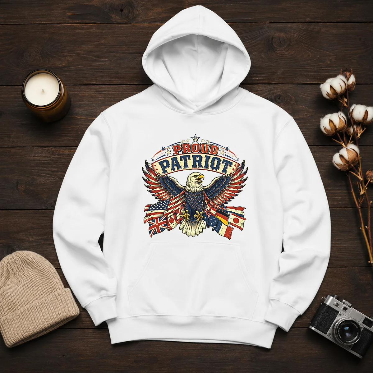 Funny Proud Patriot Vintage Shirt With Soaring Eagle Shirt - Image 6