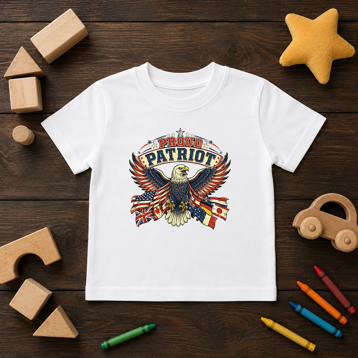 Funny Proud Patriot Vintage Shirt With Soaring Eagle Shirt - Image 9