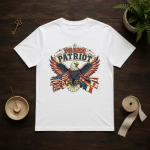 Funny Proud Patriot Vintage Shirt With Soaring Eagle Shirt