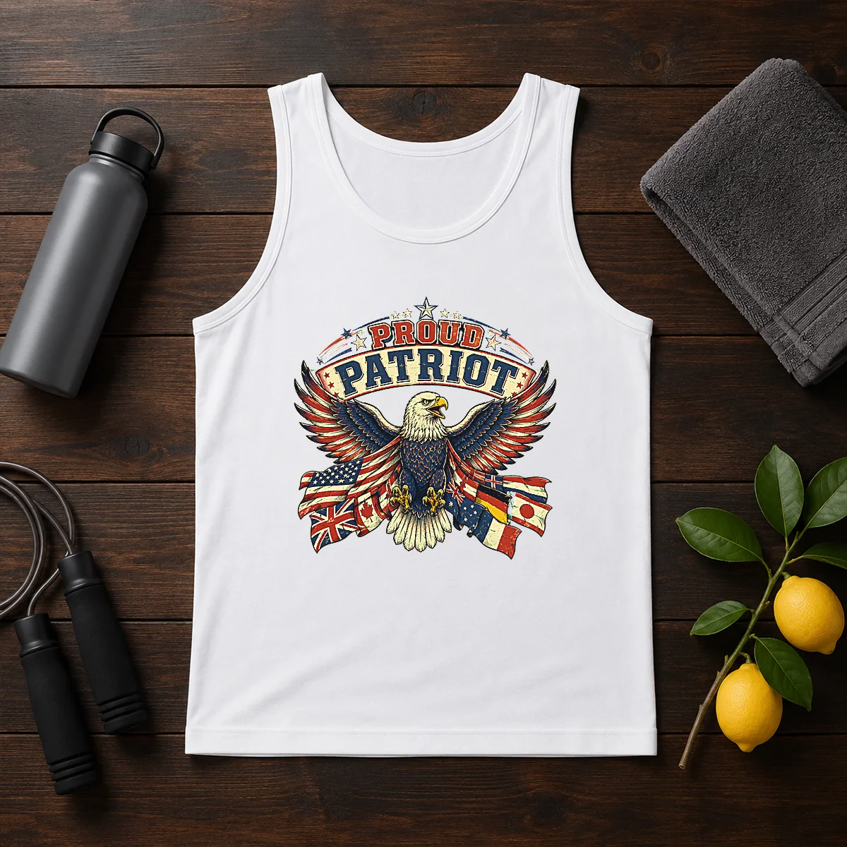Funny Proud Patriot Vintage Shirt With Soaring Eagle Shirt - Image 3