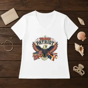 Alternative view of Funny Proud Patriot Vintage Shirt With Soaring Eagle Shirt