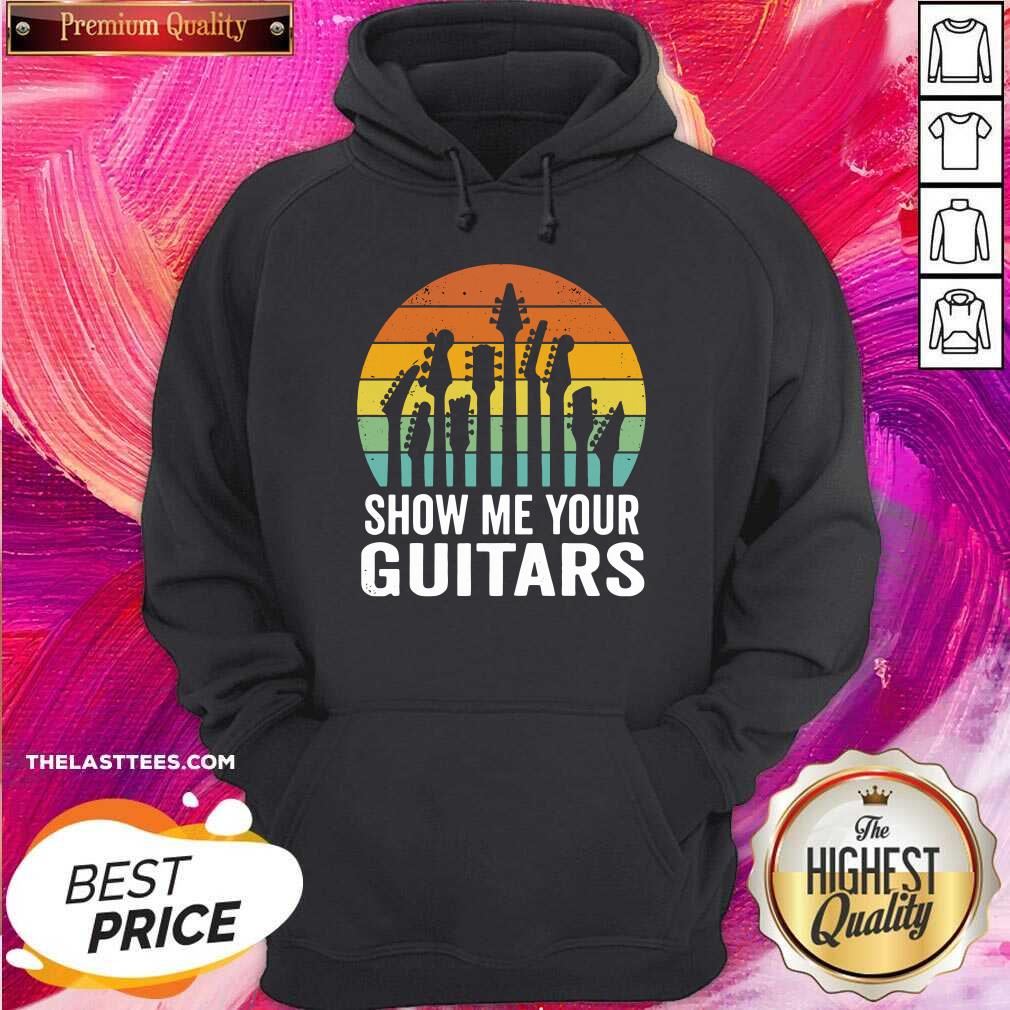 Great Show Me Your Guitars Vintage Retro Shirt - Image 5
