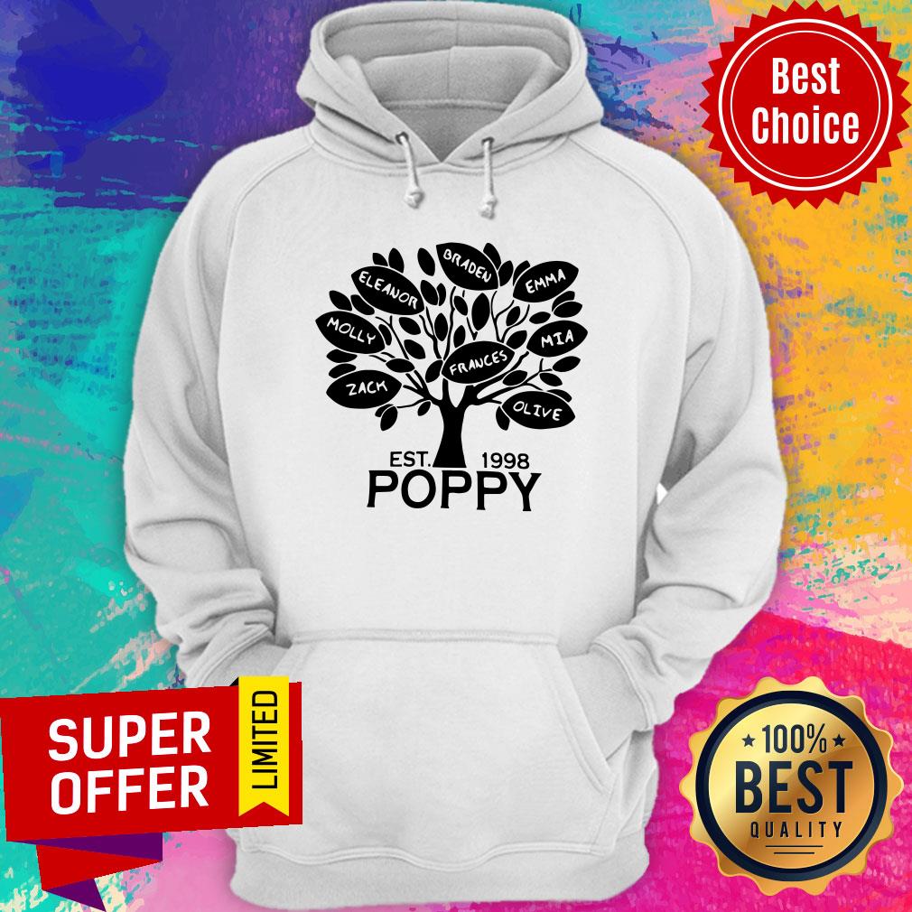 Awesome Coolspod Personalized EST 1998 Poppy Tree Shirt - Image 2