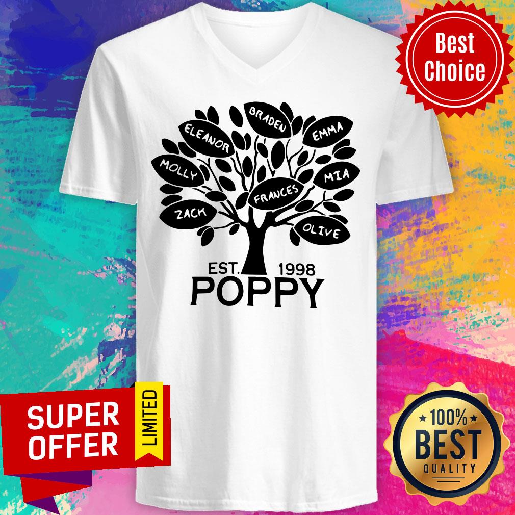 Awesome Coolspod Personalized EST 1998 Poppy Tree Shirt - Image 3