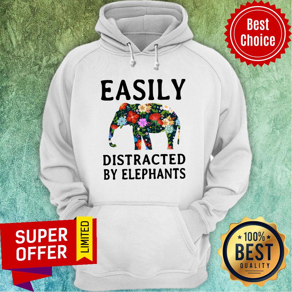 Easily Distracted By Elephants Flower Shirt - Image 2