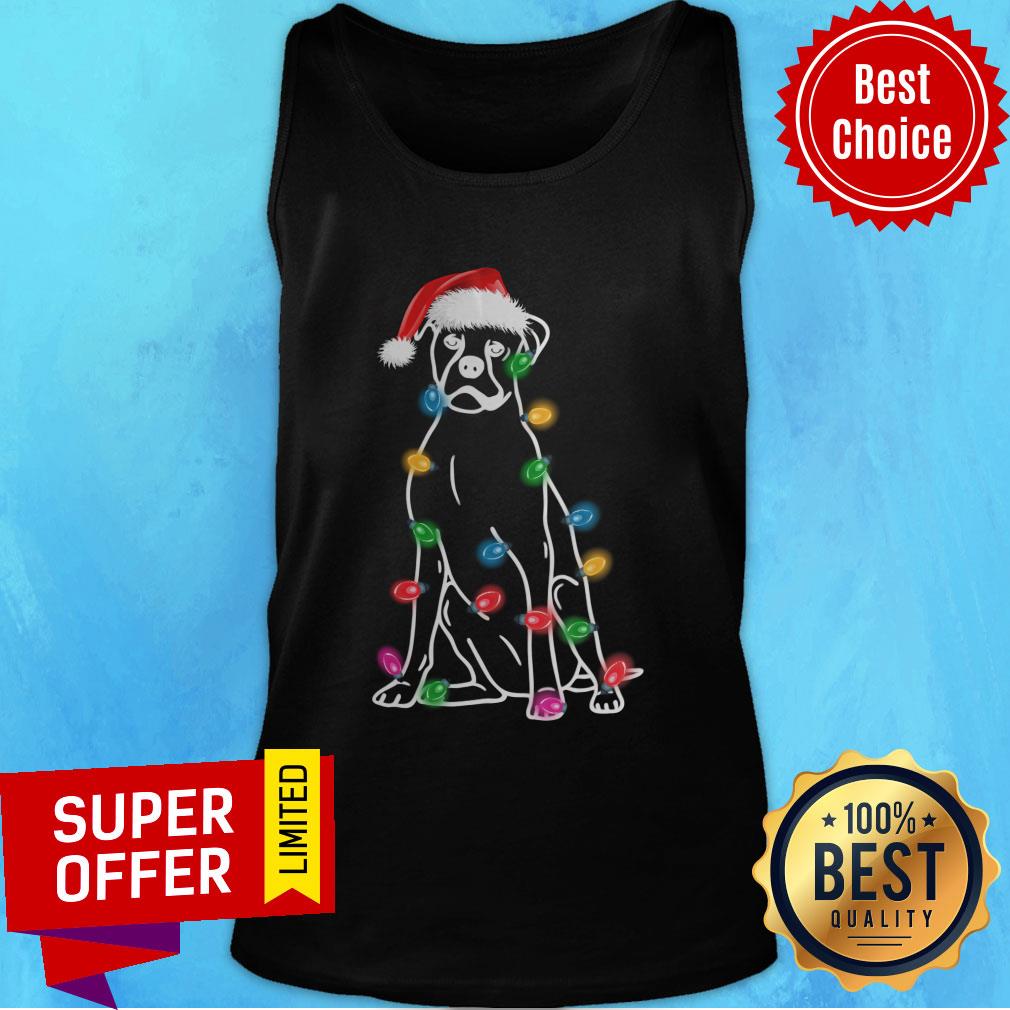 Boxer Outline with Christmas Lights Shirt - Image 4