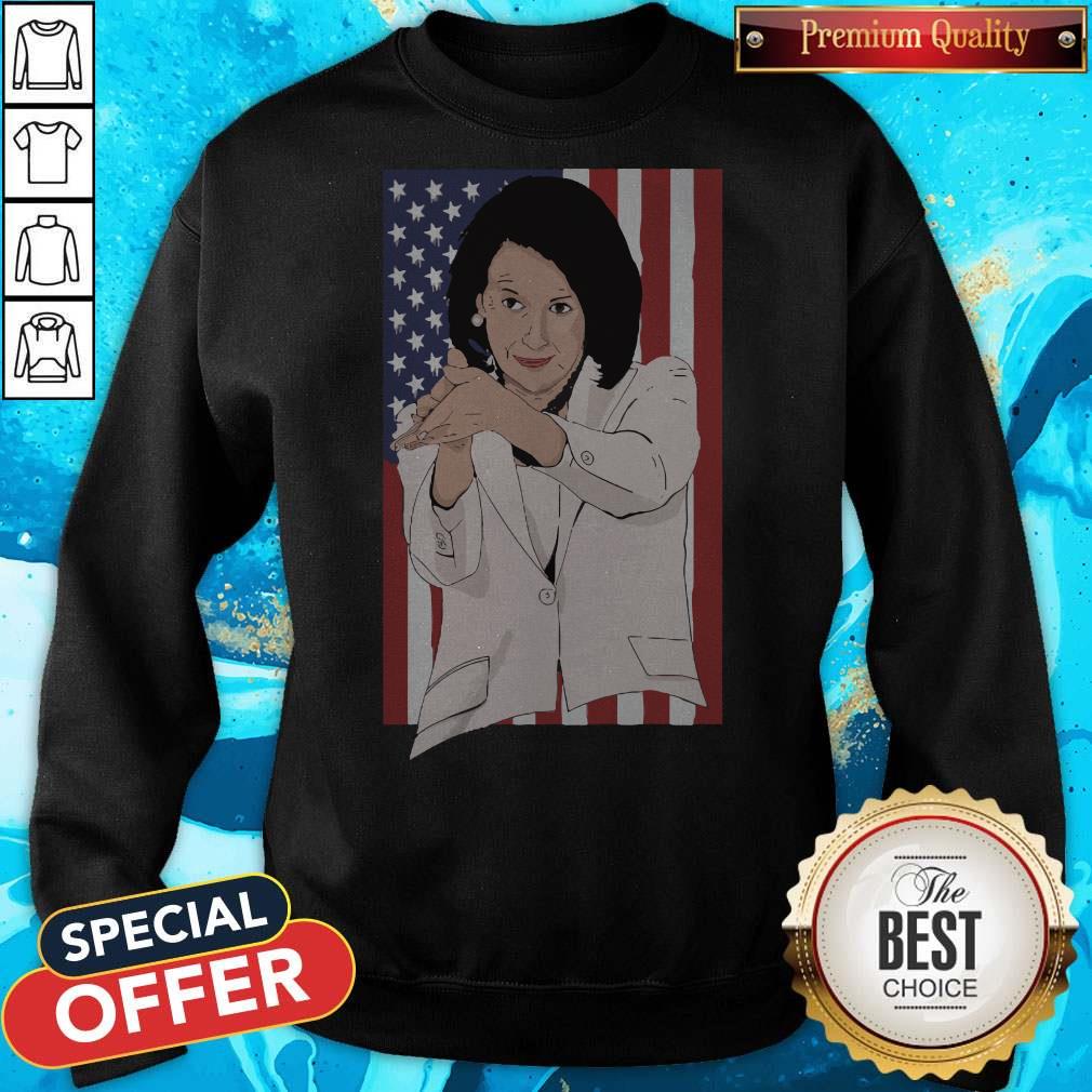 Nancy Pelosi Clap Anti Trump American Flag Shirt - Image 3