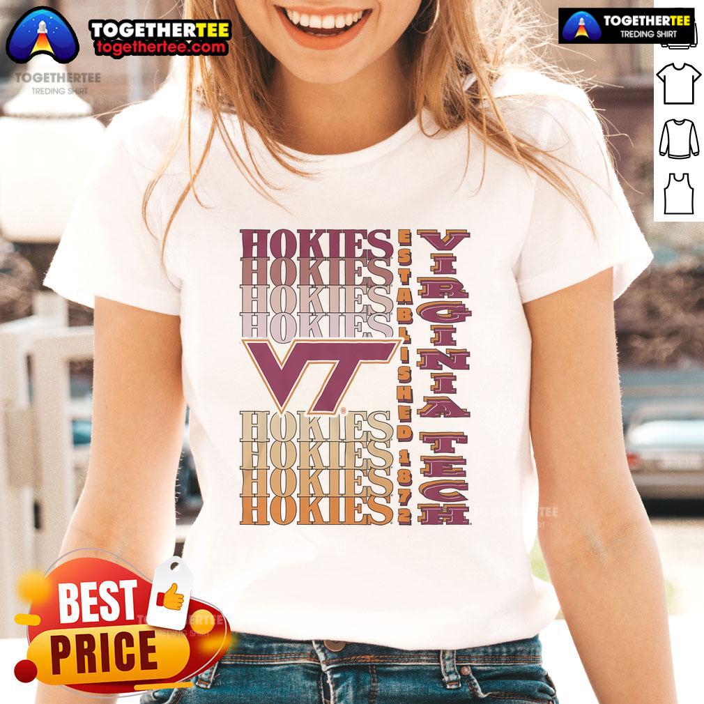 Nice Virginia Tech Hokies Gradient Wordmark T-Shirt - Image 3
