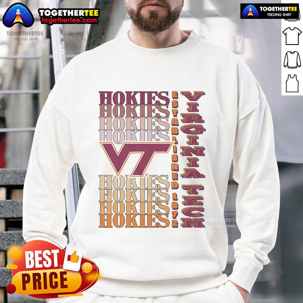 Nice Virginia Tech Hokies Gradient Wordmark T-Shirt - Image 5