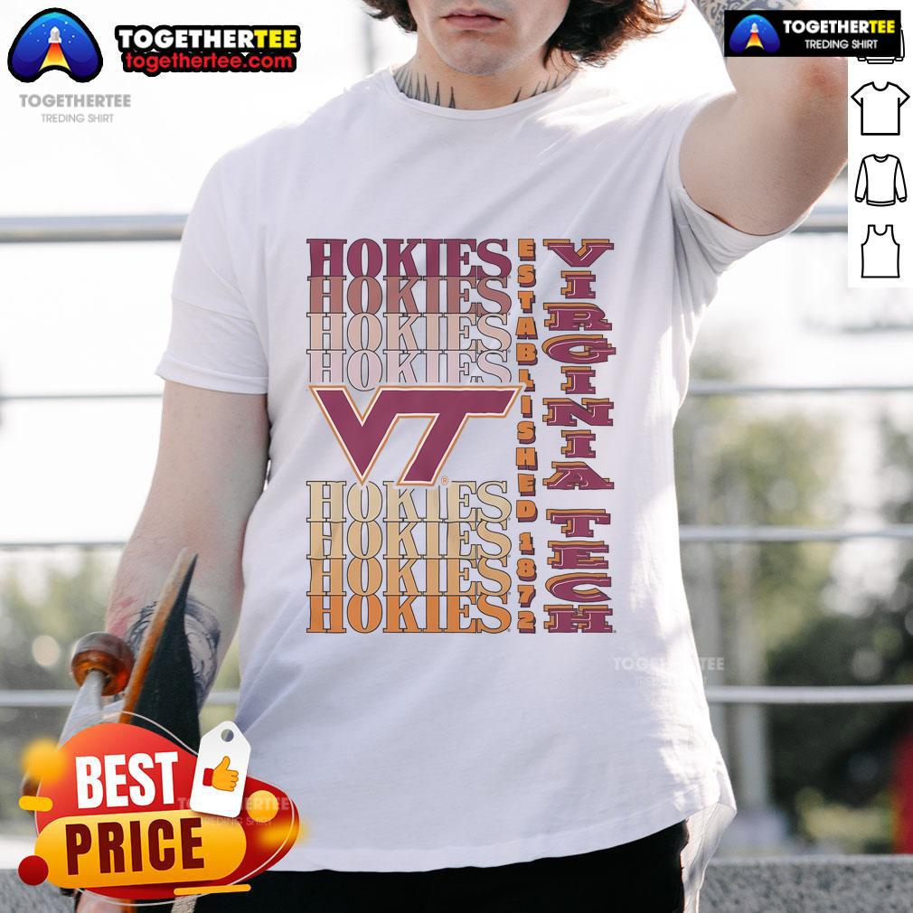 Nice Virginia Tech Hokies Gradient Wordmark T-Shirt