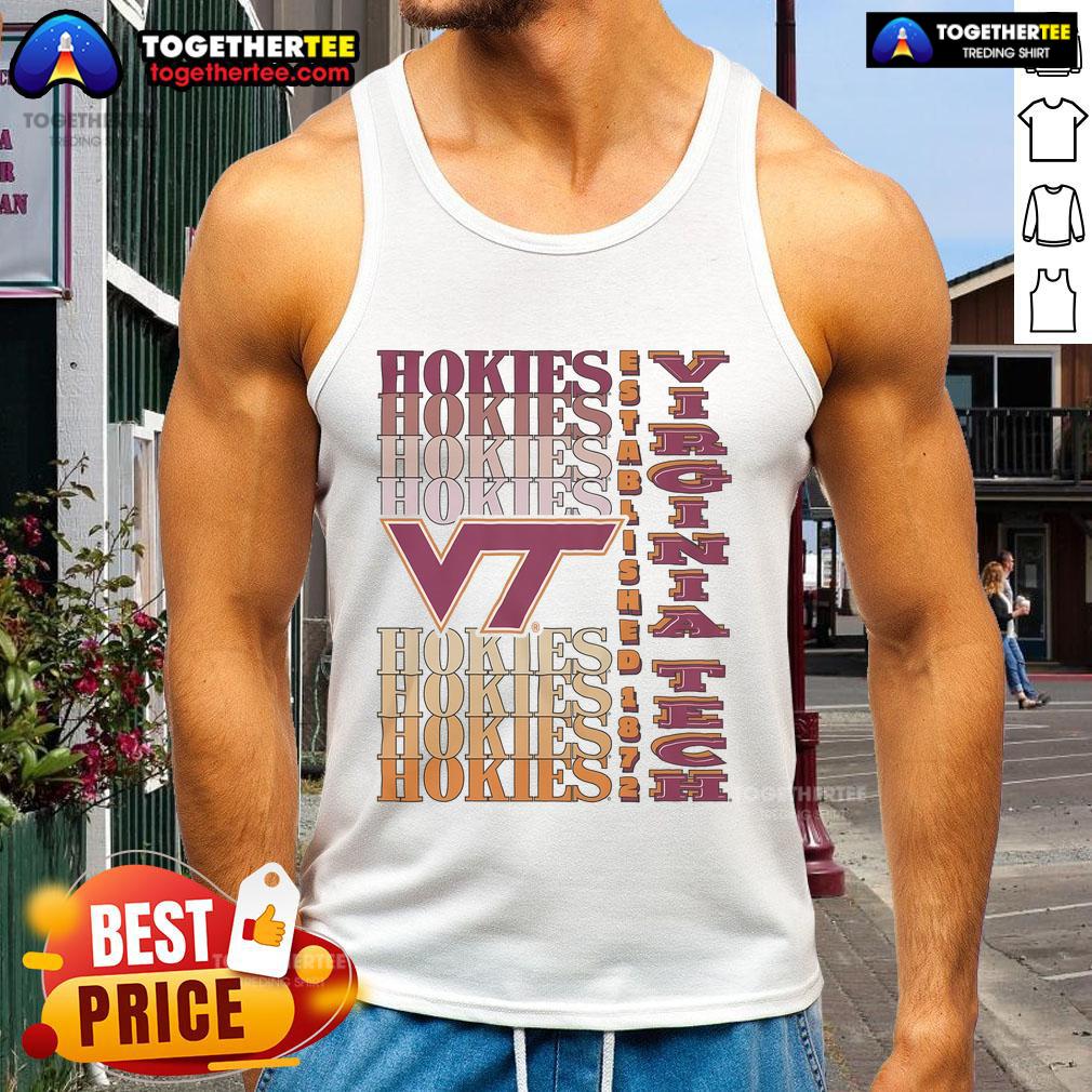 Nice Virginia Tech Hokies Gradient Wordmark T-Shirt - Image 4