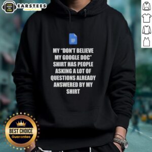 Alternative view of Good Don't Believe My Google Doc Google Docs Questions Answered T-Shirt
