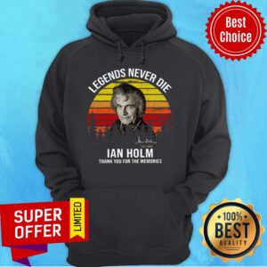 Alternative view of Premium Bilbo Baggins Legends Never Die Ian Holm Thank For The Memories Shirt