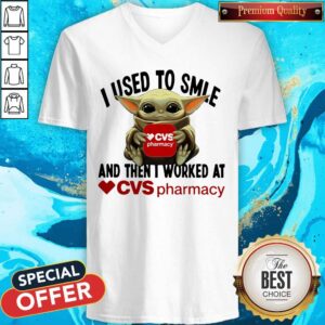 Alternative view of Baby Yoda Hug CVS Pharmacy I Used To Smile And Then I Worked At Shirt
