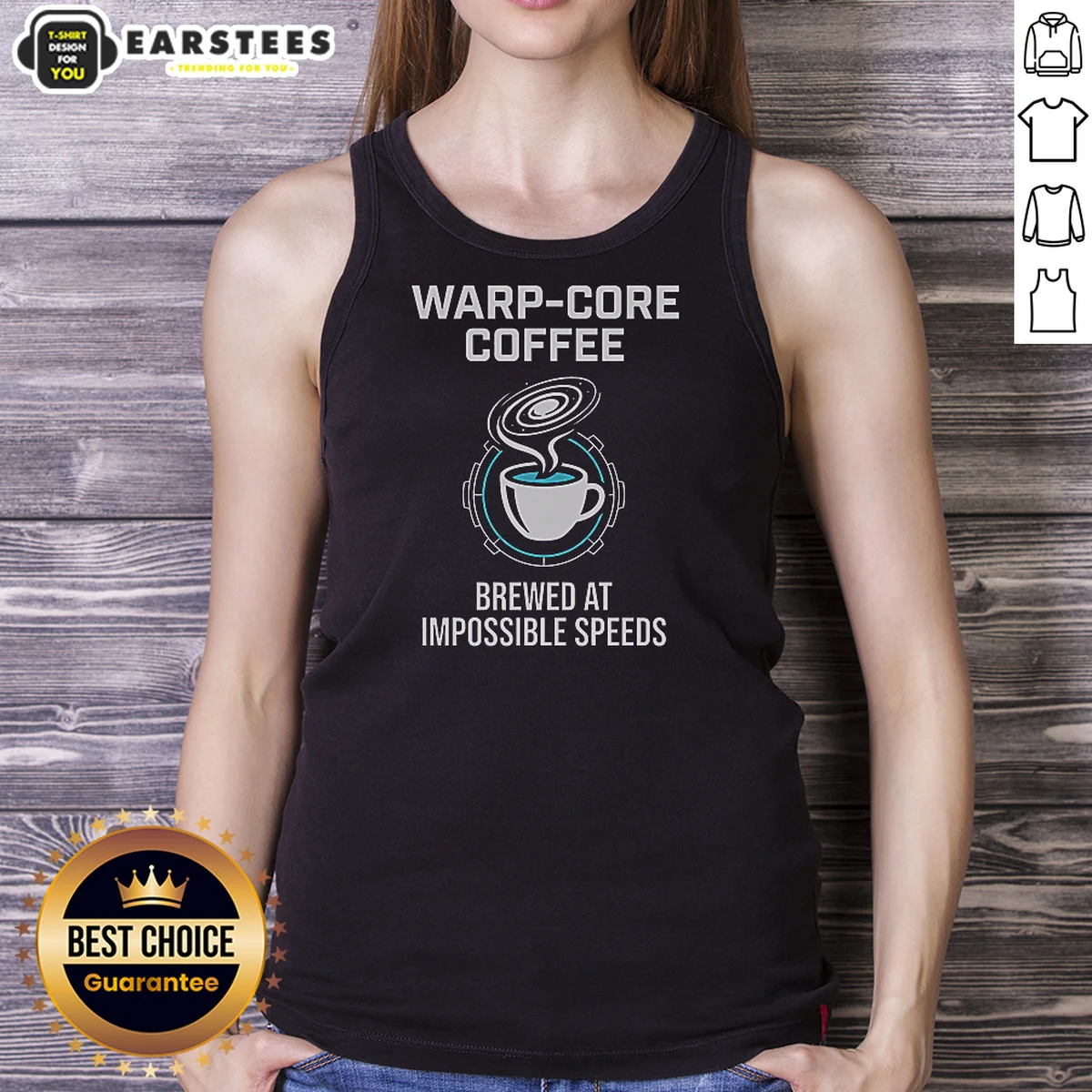 Pretty Warp Core Coffee Brewed At Impossible Speeds Shirt - Image 4