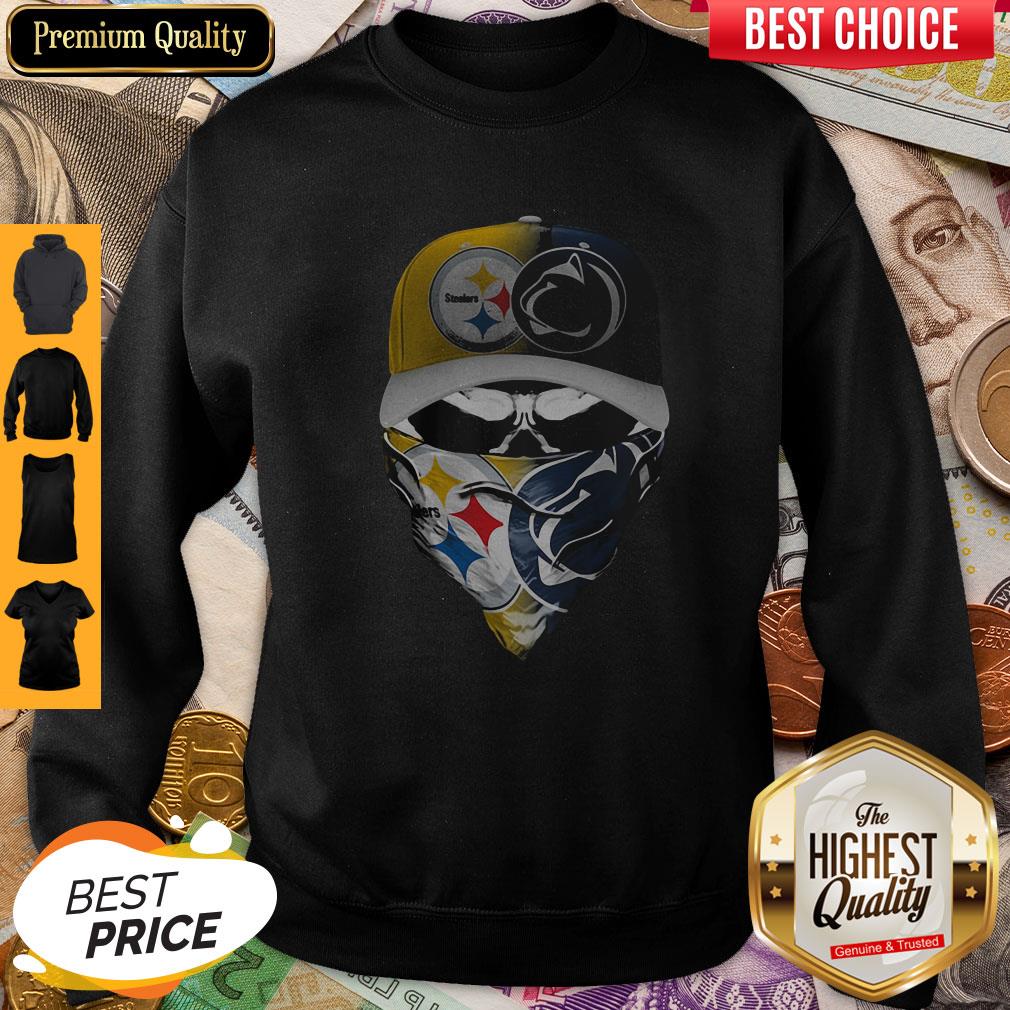 Skull Mask Player Pittsburgh Steelers Vs Penn State Nittany Lions Shirt - Image 2