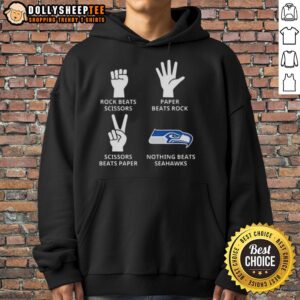Alternative view of Original Seattle Seahawks Nothing Beats Rock Beats Scissors Paper Beats Rock Scissors Beats Paper T-Shirt