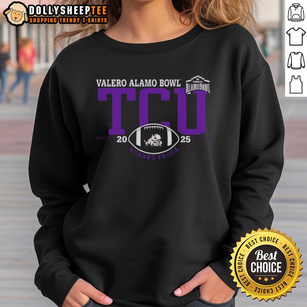 Original TCU Horned Frogs 2025 Valero Alamo Bowl Logo T-Shirt - Image 5