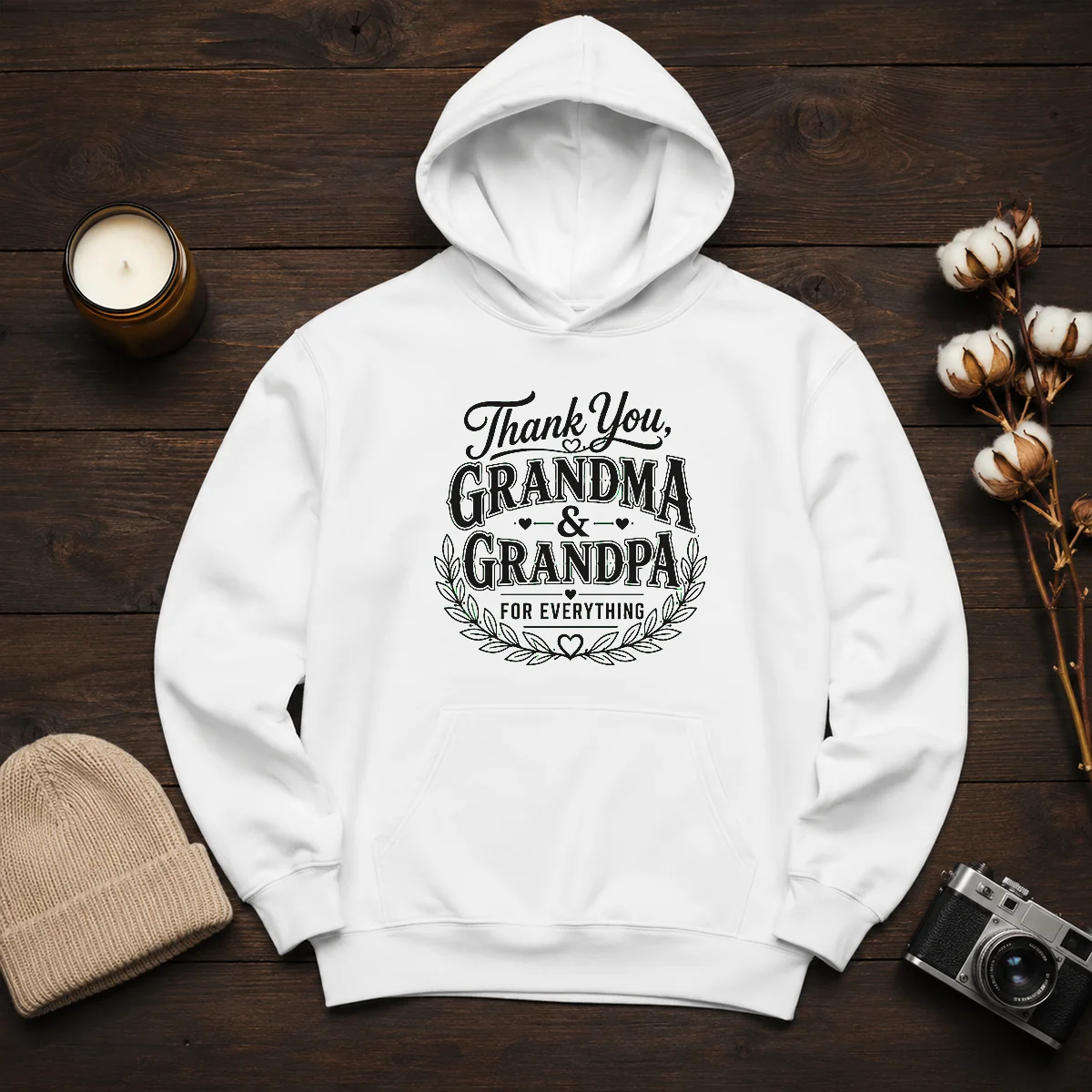 Awesome Grandparents Day Thank You With Line Art Typography Shirt - Image 6