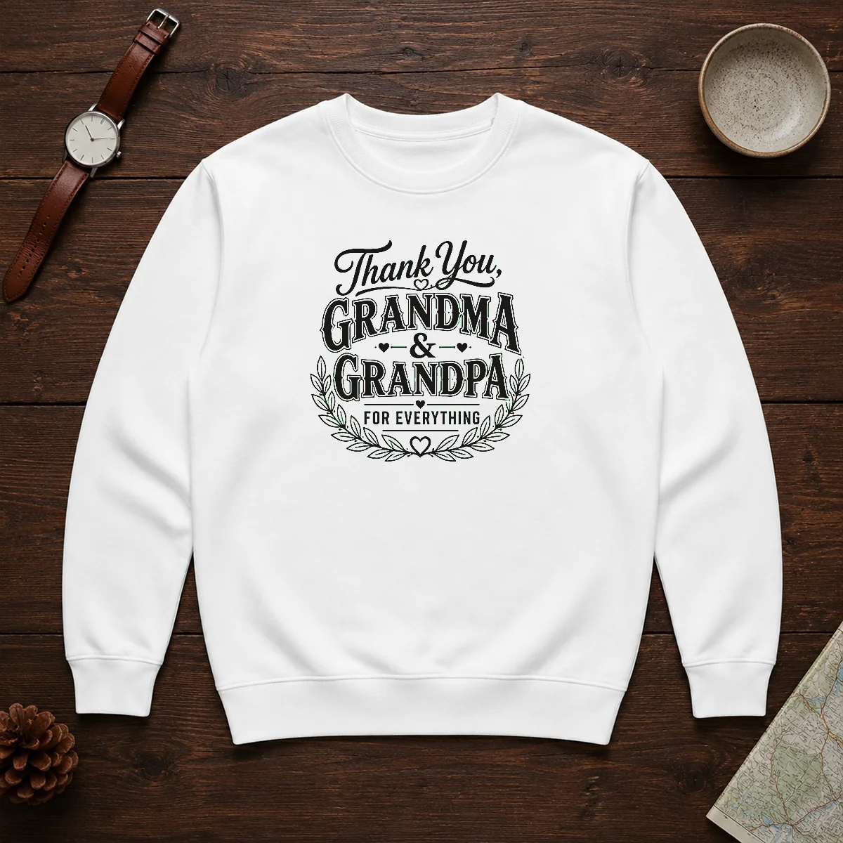 Awesome Grandparents Day Thank You With Line Art Typography Shirt - Image 7
